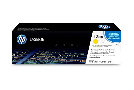 Oryginalny toner HP 125A CB542A Color LaserJet HP CP1210 CP1215 CP1510 CP1515n CP1518ni CM1300 CM1312 CM1312nfi MFP MFP Żółty / Yellow (CB 542A, 125A) 1400 stron.