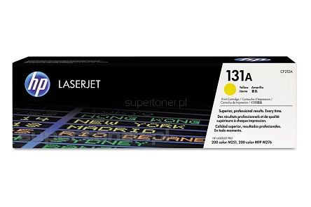 Oryginalny toner HP 131A CF212A do drukarek HP Color LaserJet Pro 200 M251 M251n M251nw, HP Color LaserJet Pro 200 MFP M276 M276n M276nw Żółty / Yellow (CF 212A, 131A) 1800 stron.