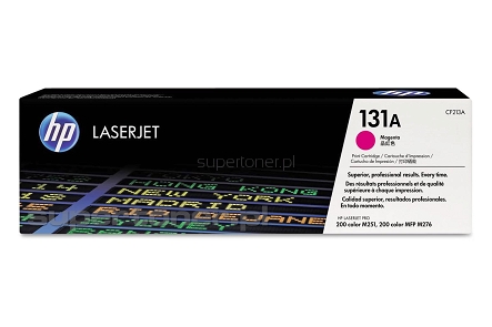 Oryginalny toner HP 131A CF213A do drukarek HP Color LaserJet Pro 200 M251 M251n M251nw, HP Color LaserJet Pro 200 MFP M276 M276n M276nw Purpurowy / magenta (CF 213A, 131A) 1800 stron.