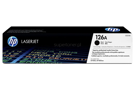 Oryginalny toner HP 126A CE310A Color LaserJet Pro CP1025 CP1025nw Pro 100 M175 M175a M175nw TopShot Pro M275 Czarny / Black (CE 310A, 126A) 1200 stron.