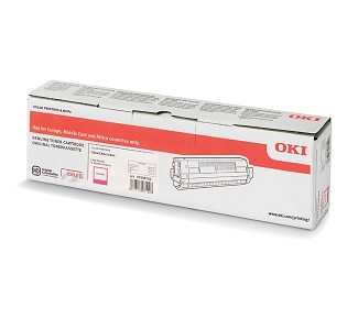 Oryginalny toner Oki C824, Oki C824n, Oki C824dn, Oki C834, Oki C834nw, Oki C834dnw, Oki C844, Oki C844dnw magenta (47095702). Wydajność produktu wynosi 5000 stron.