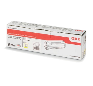 Oryginalny toner Oki C824, Oki C824n, Oki C824dn, Oki C834, Oki C834nw, Oki C834dnw, Oki C844, Oki C844dnw żółty (47095701). Wydajność produktu wynosi 5000 stron.