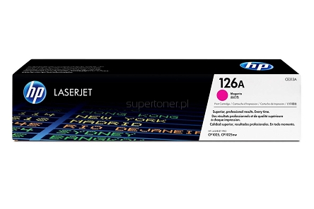 Oryginalny toner HP 126A CE311A Color LaserJet Pro CP1025 CP1025nw Pro 100 M175 M175a M175nw TopShot Pro M275 Purpurowy / Magenta (CE 313A, 126A) 1000 stron.