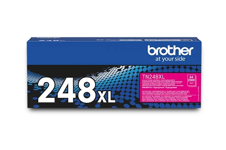 Oryginalny toner Brother Brother DCP-L3520 DCP-L3520CDW, Brother DCP-L3560 DCP-L3560CDW, Brother HL-L3220 HL-L3220CW, Brother HL-L8230 HL-L8230CDW, Brother HL-L8240 HL-L8240CDW, Brother MFC-L3740 MFC-L3740CDW, Brother MFC-L8340, MFC-L8340CDW, Brother MFC-L8390 MFC-L8390CDW Purpurowy / Magenta (TN-248XLM, TN248XLM). Wydajność 2300 stron.