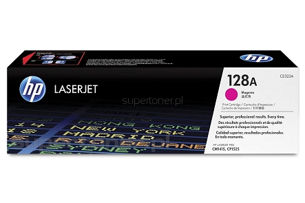 Oryginalny toner HP 128A CE323A do dryukarek HP Color LaserJet Pro CP1525, CP1525n, CP1525nw, CM1410 Series MFP, CM1415fn, CM1415fnw Purpurowy / Czerwony / Magenta (CE 323A, 128A) 1300 stron.